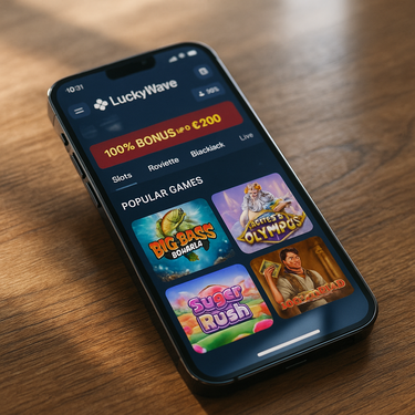 LuckyWave Casino - Expérience Mobile Parfaite - iPhone et Android